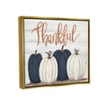 thumbnail image 2 of Stupell Industries Autumn Farm Pumpkin Harvest with Thankful Phrase Metallic Gold Framed Floating Canvas Wall Art, 24x30, by Sarah Baker, 2 of 6