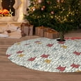 thumbnail image 6 of Lsque Funny Cat White Print Christmas Tree Skirt, Tree Skirt with Ties or Velcro, Perfect for Holiday Decorations, Halloween, and New Year-48", 6 of 7