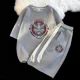 thumbnail image 3 of Traje de hombre de moda coreana con diseño de gofres, camiseta de manga corta y pantalones cortos, conjuntos de ropa deportiva para hombre, chándal de moda, conjunto de 2 piezas, conjuntos estampados, 3 of 5