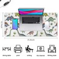 thumbnail image 5 of Long Mouse Pads for Desk,Watercolor Dinosaurs Eggs Plants Pattern Desk Mats on Top Of Desks, Desk Mouse Pad Extra Large with 3mm Non-Slip Base and Stitched Edge for Gaming,Office,Work,Home 35.4"x15.7", 5 of 6