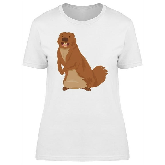 Adorable Happy Gopher Cartoon T-Shirt Women -Image by Shutterstock, Female x-Large