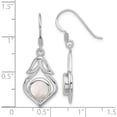 thumbnail image 4 of Sterling Silver Rh-Plated Polished Fancy Mother Of Pearl Dangle Earrings (Width 12.6) (Length 33.8) - Jbsp, 4 of 5