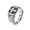 Silver, variant on Cross Signet Rings for Men Cracked Texture Stainless Steel Cubic Zirconia Religious Prayer Faith Vintage Punk Gothic Statement Personalized Gift Jewelry Black 10