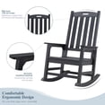 thumbnail image 3 of GONICHA Oversized Outdoor Rocking Chair,Easy to Assemble High Density Polyethylene Patio Rocking Chair,Black, 3 of 6