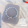 thumbnail image 3 of Moonlight Crystal Bracelet Opal Sea Blue Treasure Light Luxury Leaves Butterfly Elastic Bracelet Girls Women Jewelry Accessories, 3 of 4