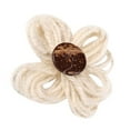 thumbnail image 4 of 10pcs Attractive Linen Thread Flowers Embellishments Xmas Home Decorations beige, 4 of 6