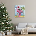 thumbnail image 3 of Stupell Industries Flamingo Tropical Christmas Holiday Painting Gallery Wrapped Canvas Print Wall Art, 30 x 40, 3 of 8