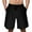 Black, variant on Men's Shorts Casual Classic Fit Drawstring Summer Beach Shorts Elastic Waist Loose Cotton and Linen Shorts with Pockets