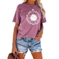 thumbnail image 2 of Anbech Sunflower Shirts for Women Graphic Tee Ladies Patriotic Tee Shirt Christian Top Short Sleeve, 2 of 7