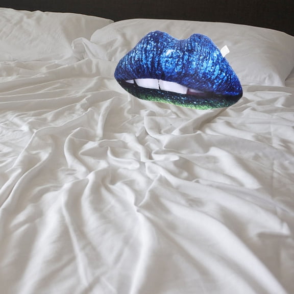 HOOWIFFY Unique Lip Shape Decorative Pillow with Plush PP Cotton and Washable Cover for Home