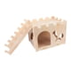 thumbnail image 2 of Casa y hábitat para hámster, casa de madera con forma de castillo para conejos, jaula de juguete, escondite para hámster, pequeño castillo para, 2 of 9
