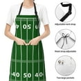 thumbnail image 6 of Lsque American Football Field1 Waterproof Apron Chef Aprons for Men Heavy Duty Chemical Work Apron Extra Long Grilling Aprons with Adjustable Bib Apron, 6 of 9
