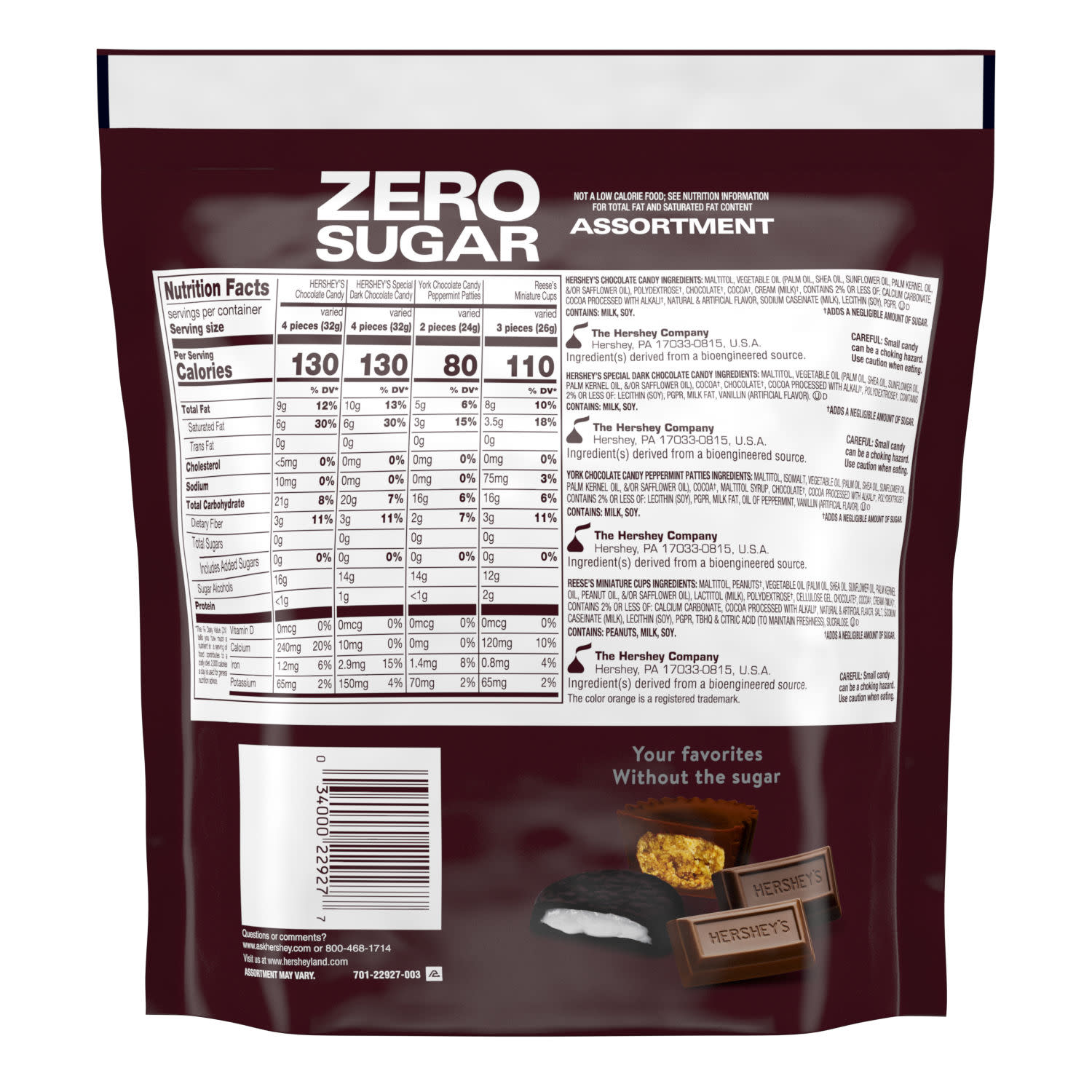 Hershey's Reese's York Zero Sugar Candy Variety 15.5oz photo 3