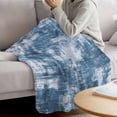 thumbnail image 3 of Modern Blue Blanket Soft Cozy Warm Throw Blanket for Couch, Plush Fuzzy Flannel Fleece Blankets for Sofa, Vintage Abstract Art Contemporary Bed Blankets Lightweight Gifts for Women, 32"x48", 3 of 9