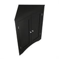 thumbnail image 3 of Black Wood 32.3 in.H Storage Corner Cabinet with Shelves, 3 of 11