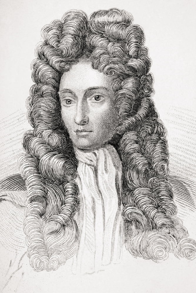 Robert Boyle 1627-1691 Anglo-Irish Chemist Natural Philosopher Physicist And Inventor From Old Englands Worthies By Lord Brougham And Others Published London Circa 1880s Canvas Art - Ken Welsh Design