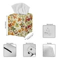 thumbnail image 5 of Yuyamidu Maple Print Square Tissue Box Cover for Living Room Easy to Clean Tissue Box Holder with Bottom Belt PU Leather Facial Paper Organizer Dispenser Fall Home Decor Gift for Holiday, 5 of 8
