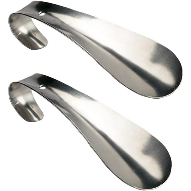 Set of 2 Stainless Steel Shoe Horns - Compact and Durable Shoehorns for ...