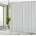 thumbnail image 4 of Ambesonne Grey Shower Curtain, Antique Vintage Patterns, 69"Wx70"L, Grey White, 4 of 4