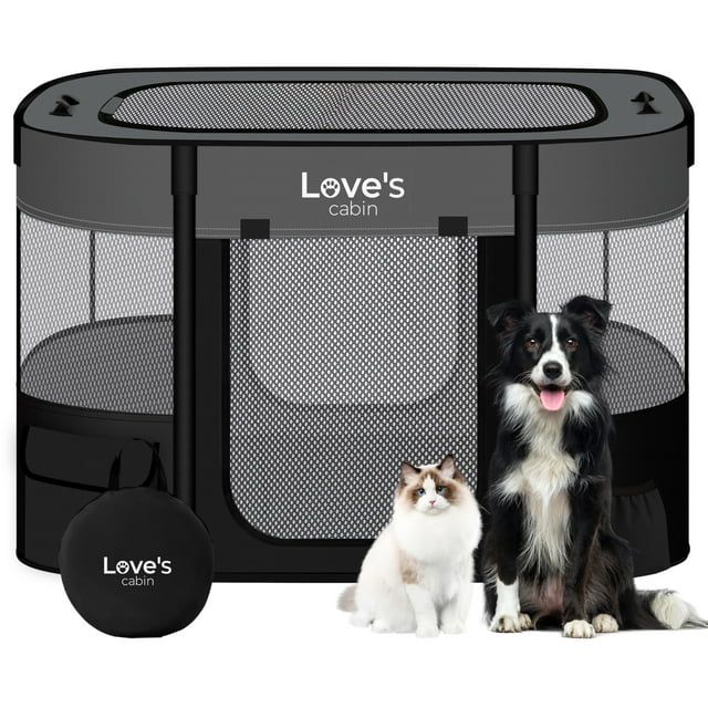Corralito para mascotas Love's Cabin carpa para cachorros para interiores y exteriores