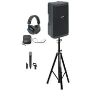Samson RS110A 10" 300w DJ PA Speaker+Bluetooth/USB+Wireless Mic+Stand+Headphones