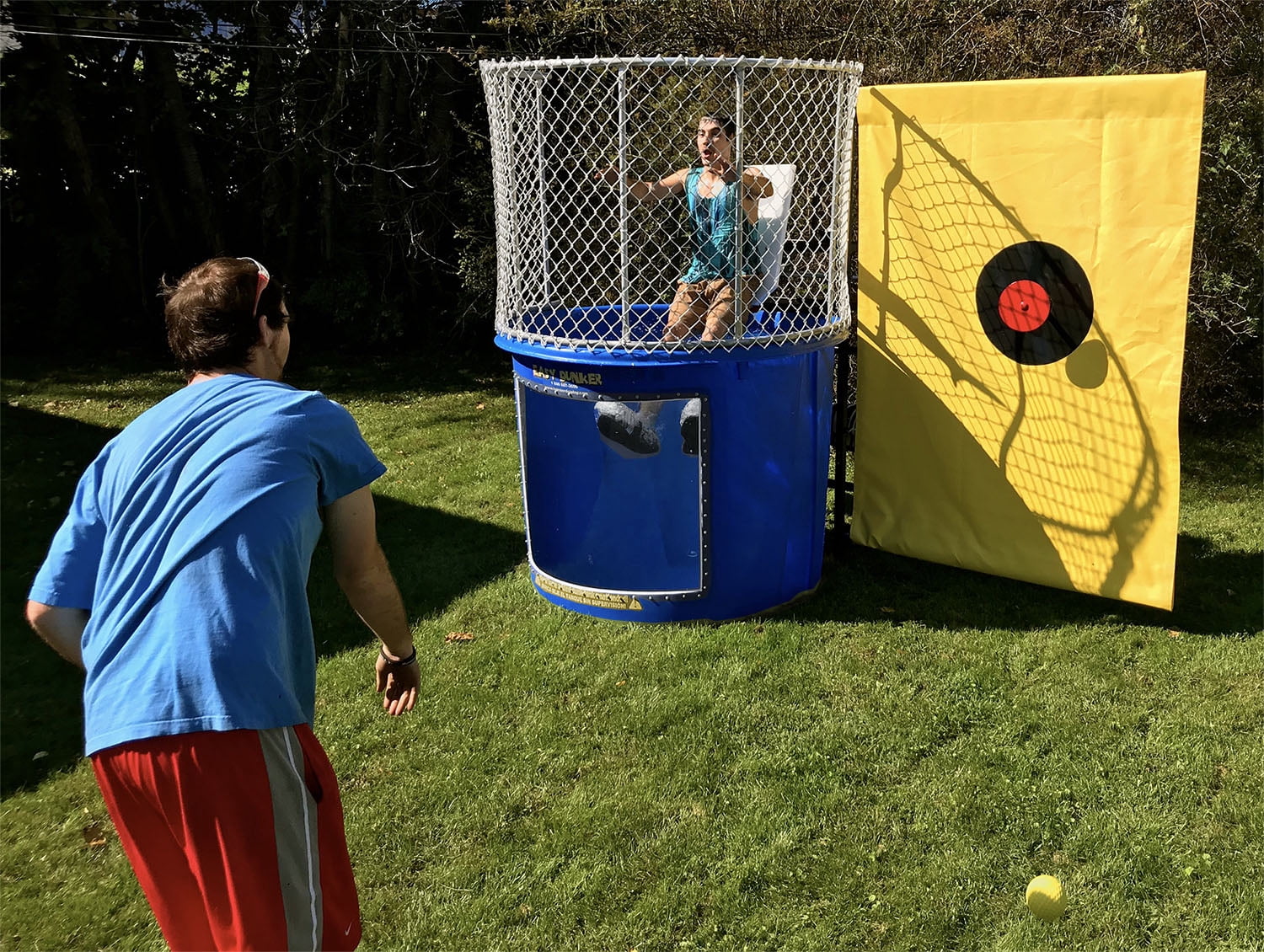 EZ Dunker Portable Commercial Dunk Tank Booth, Wingless Blue