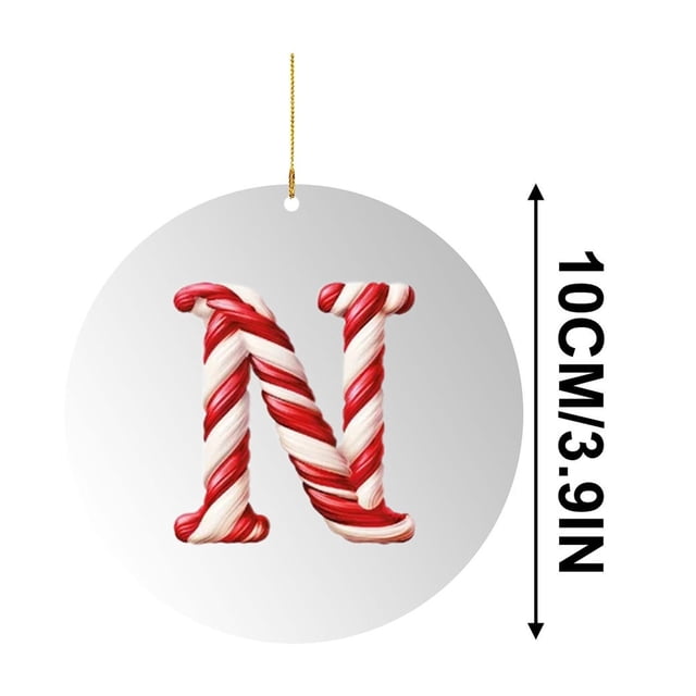 26 Letter Ornament Cane Candy Letter Ornament