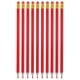 thumbnail image 1 of 12 piezas de lápices redondos Hb lápices de grafito lápices de madera con borradores lindo lápiz para dibujo escolar bocetos oficina suministros de boda rojo, 1 of 6