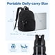 thumbnail image 5 of Mochila BAGSMART para portátil de viaje de 15,6 pulgadas, resistente al agua, negra, 5 of 7