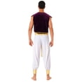 thumbnail image 2 of YEAHDOR Mens Halloween Cosplay Costume Ancient Greek God Gladiator Prince Role Play Costume Waistcoat with Pants White 3XL, 2 of 7
