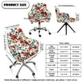 thumbnail image 7 of Xoenoiee Cardinal Flower Pattern Velvet Office Chair Slipcover with Arms, Modern Office Computer Chair Protector,Stretch Wingback Dining Chair Cover Protector for Home Kitchen Living Room, 7 of 7