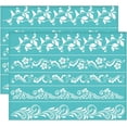 thumbnail image 1 of 2 plantillas autoadhesivas de 28 x 22 cm (11 x 8,6 pulgadas) para serigrafía con borde floral, diseño de hiedra, malla reutilizable con temática vegetal., 1 of 9