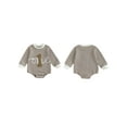 thumbnail image 2 of Miaouyo Newborn Baby Boy Striped Birthday Romper 6 12 18 Months Fashionable Number Embroidery Round Neck Long Sleeve Jumpsuits, 2 of 9