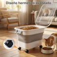 thumbnail image 4 of Extra Grande Contenedor de almacenamiento de alimentos para perros, Caja de Comida Mascota, 11kg/25lb Caja de almacenamiento de alimentos para mascotas con Ruedas, y Tapa Extraíble, 4 of 4