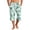 Turquoise, variant on Mens Swim Trunks Men's Casual Hawaiian Print Drawstring Cropped Capri Pants Resort Print Swim Trunks with Elastic Waist Summer Beach Shorts for Vacation Spring Travel Blue L