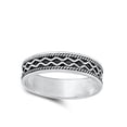 thumbnail image 4 of Boho Wavy Rope Ring .925 Sterling Silver Band Jewelry Female Male Unisex Size 9, 4 of 4