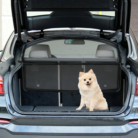 Unique Bargains Dog Car Net Barrier Escape-Proof with See Through Net Mesh for Small Trucks SUV Vehicle Black