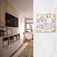 thumbnail image 5 of Yayeee Rocker Switch Wall Plate 3-Gang 6.5"x4.6" Home Decorative Outlet Cover, Beige Seashell, 5 of 6