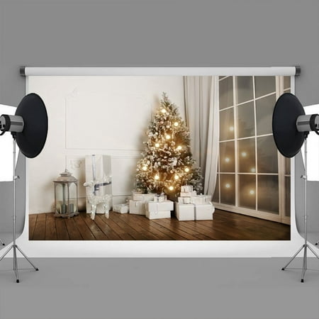 Image of MOHome 7x5ft Christmas backdrops Photography lights Christmas gifts for children background photography christmas