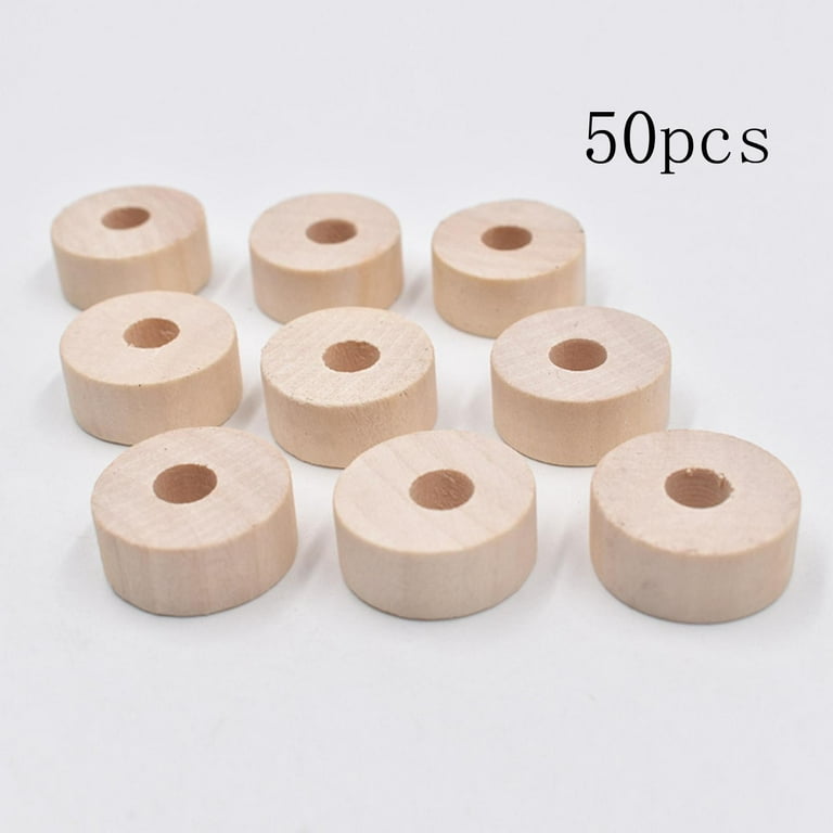 50PCS 25MM Round Wood Discs for Crafts Blank Unfinished Wood