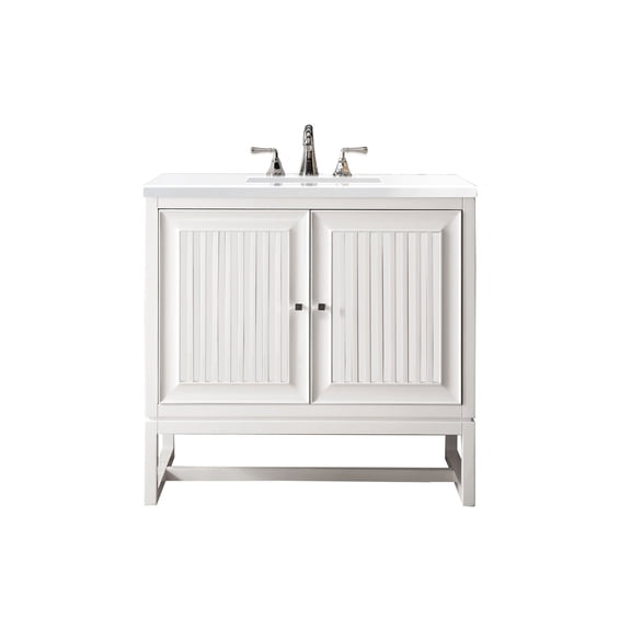 James Martin Vanities E645-V36-3Wz Athens 36" Free Standing Single Basin Vanity Set -