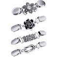 thumbnail image 4 of 4 Pieces Vintage Sweater Shawl Clips Retro Cardigan Collar Clips Dress Shirt Brooch Clips for Women Girls Wearing, 4 Styles, 4 of 4