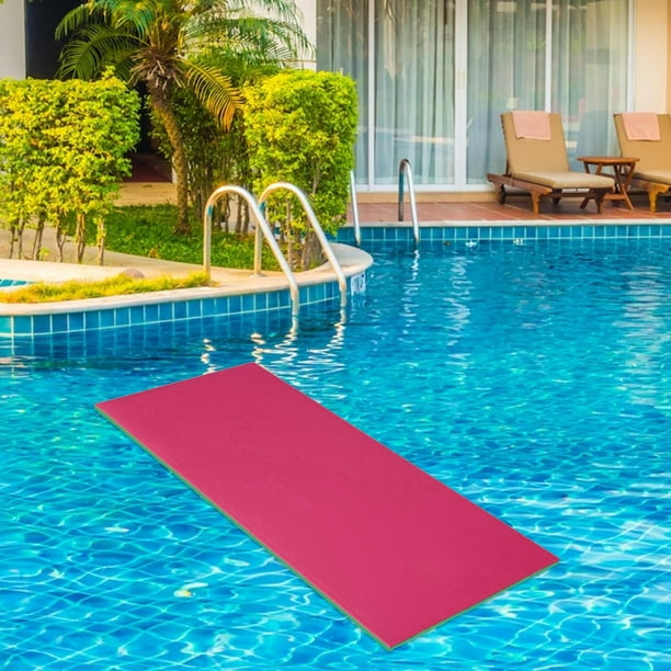 Water Floating Mat Floating Raft for Pool Durable Float Blanket Drifting  Mattress Foam Floating Pad for River Swimming Pool Family and Pink