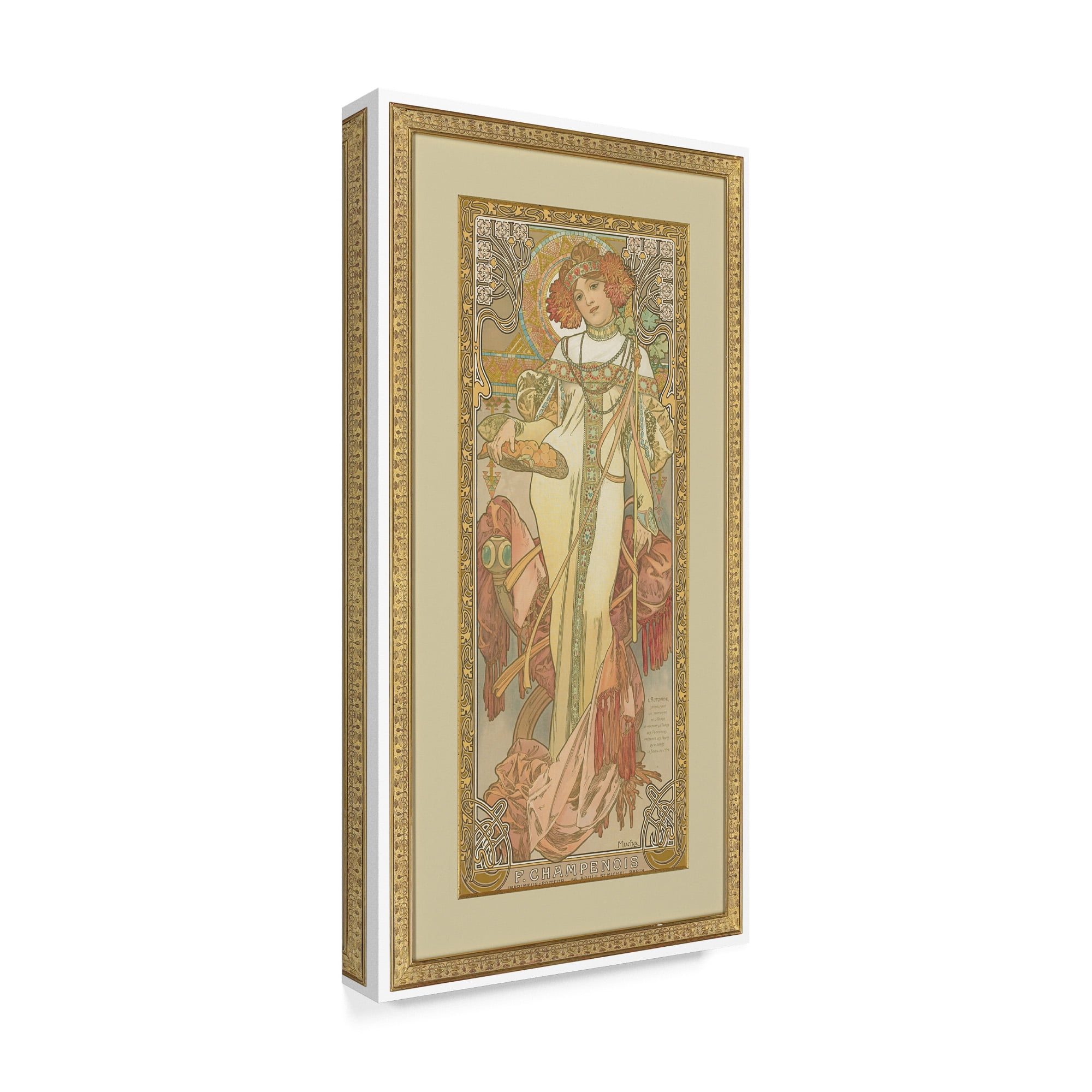 Trademark Fine Art 'Four Seasons: Autumn, 1900' Canvas Art by Alphonse Marie Mucha