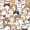 A White Orange Gray, variant on jejeloiu Coffee Cat Pattern Twin Sheet Sets Kids,Kawaii Kittens Bedding,3-Piece