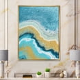 thumbnail image 2 of Abstract Composition In Blue and Yellow VI 12 in x 20 in Framed Painting Canvas Art Print, by Designart, 2 of 5