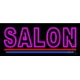 thumbnail image 1 of Double Stroke Salon LED Neon Sign 6 x 15 - inches, Black Square Cut Acrylic Backing, with Dimmer - Bright and Premium built indoor LED Neon Sign for Defence Force., 1 of 6