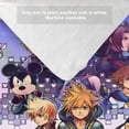 thumbnail image 6 of The Kingdom Hearts-themed Bed Sheet Set Three Piece Set Comfortable And Skin Friendly Unique Design Home Decor Gifts For Family Friends fans54x79Inches（135cm*200cm）, 6 of 6