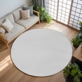 thumbnail image 3 of 8ft Round Rug, Pure Light Grey Non-Skid Rubber Backing Large Area Rugs - Living Room Bedroom Home Office, Simple Solid Color Indoor Floor Mat Carpets Washable Rug, 3 of 9