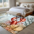 thumbnail image 4 of 6'x9' Area Rugs, Blue Beach Coastal Indoor Outdoor Area Rug for Living Room Bedroom, Beach Coral Shell Nautical Lobster Washable Bathroom Rugs Kitchen Floor Carpet Mats Home Decor Aesthetic, 4 of 8